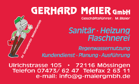 Gerhard Maier GmbH - Sanitär Heizung Flaschnerei