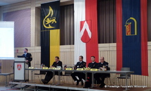 Kreisbrandmeister Marco Buess leitete die Versammlung erstmals nach seinem Amtantritt im August 2014.