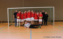 Die Mannschaft der Jugendfeuerwehr Mössingen beim Hallenfussballturnier 2015 in Dettenhausen